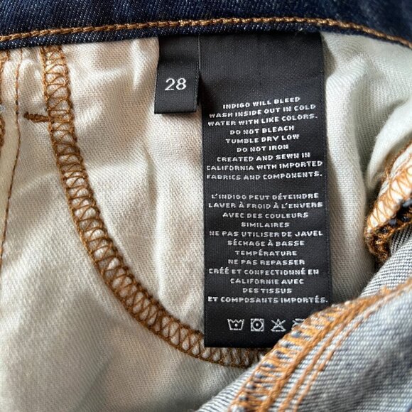 J Brand Premium Denim Blue Jeans Cropped Factory Distressed Women's Size 28 - Picture 3 of 6